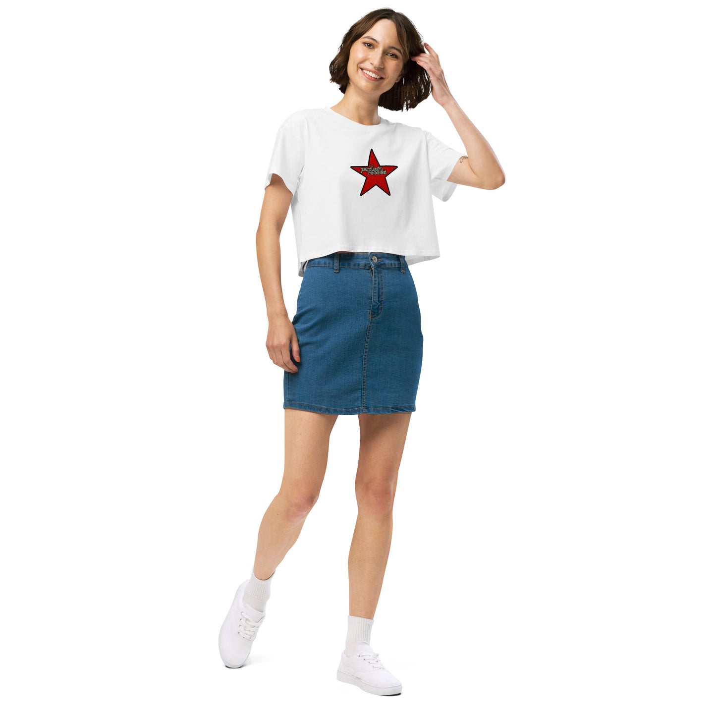 Playera DELUXE (Crop top): Estrella Roja - Panteón Rococo