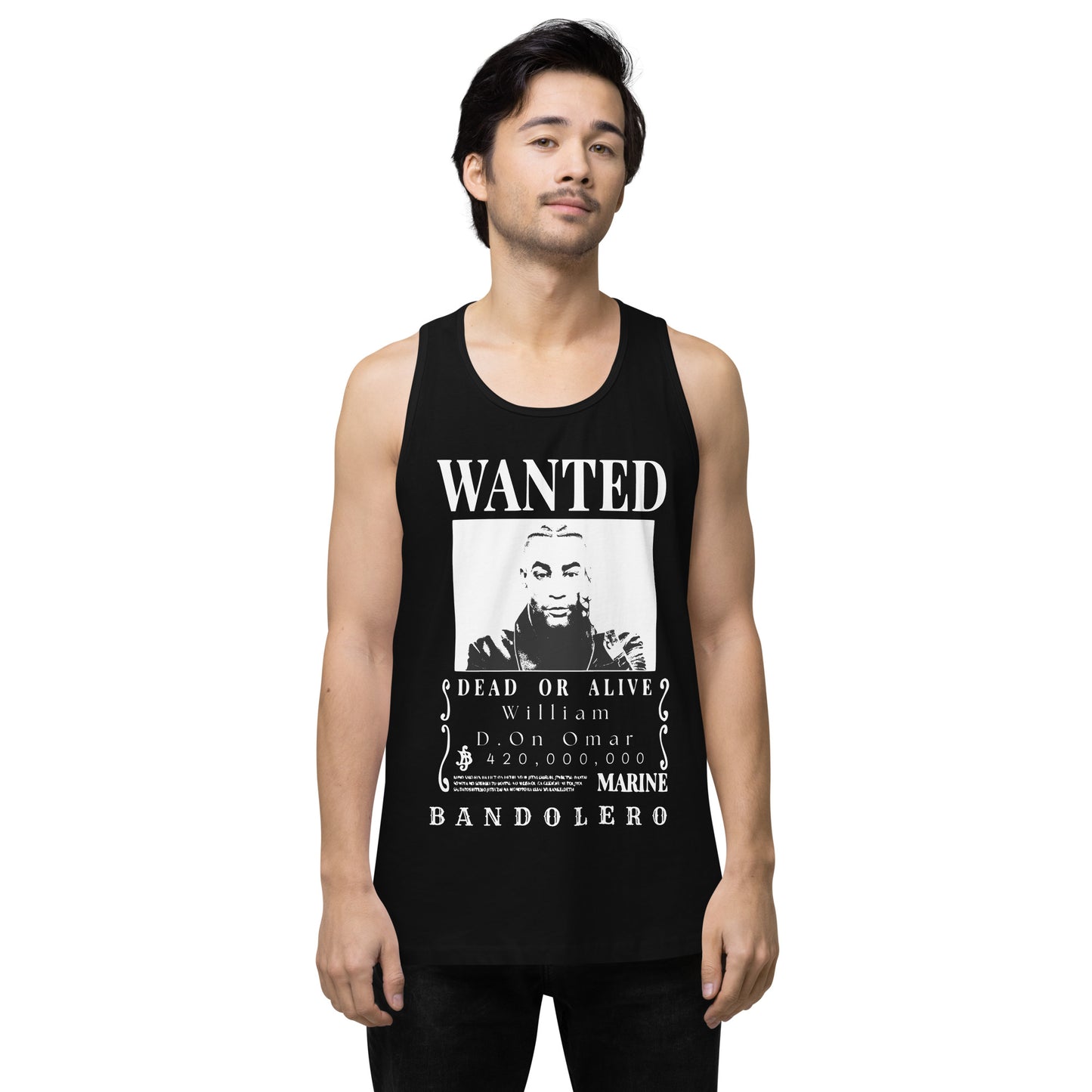 Playera Harmony Style (Tank Top): Wanted William D. On Omar - Don Omar x One Piece