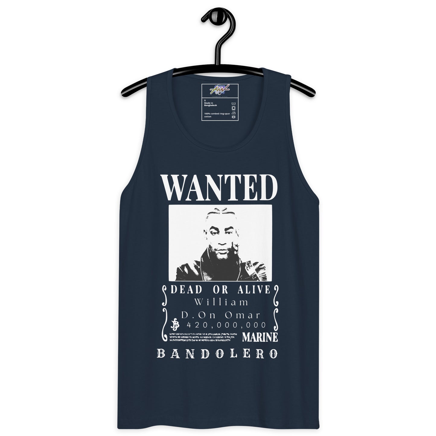 Playera Harmony Style (Tank Top): Wanted William D. On Omar - Don Omar x One Piece