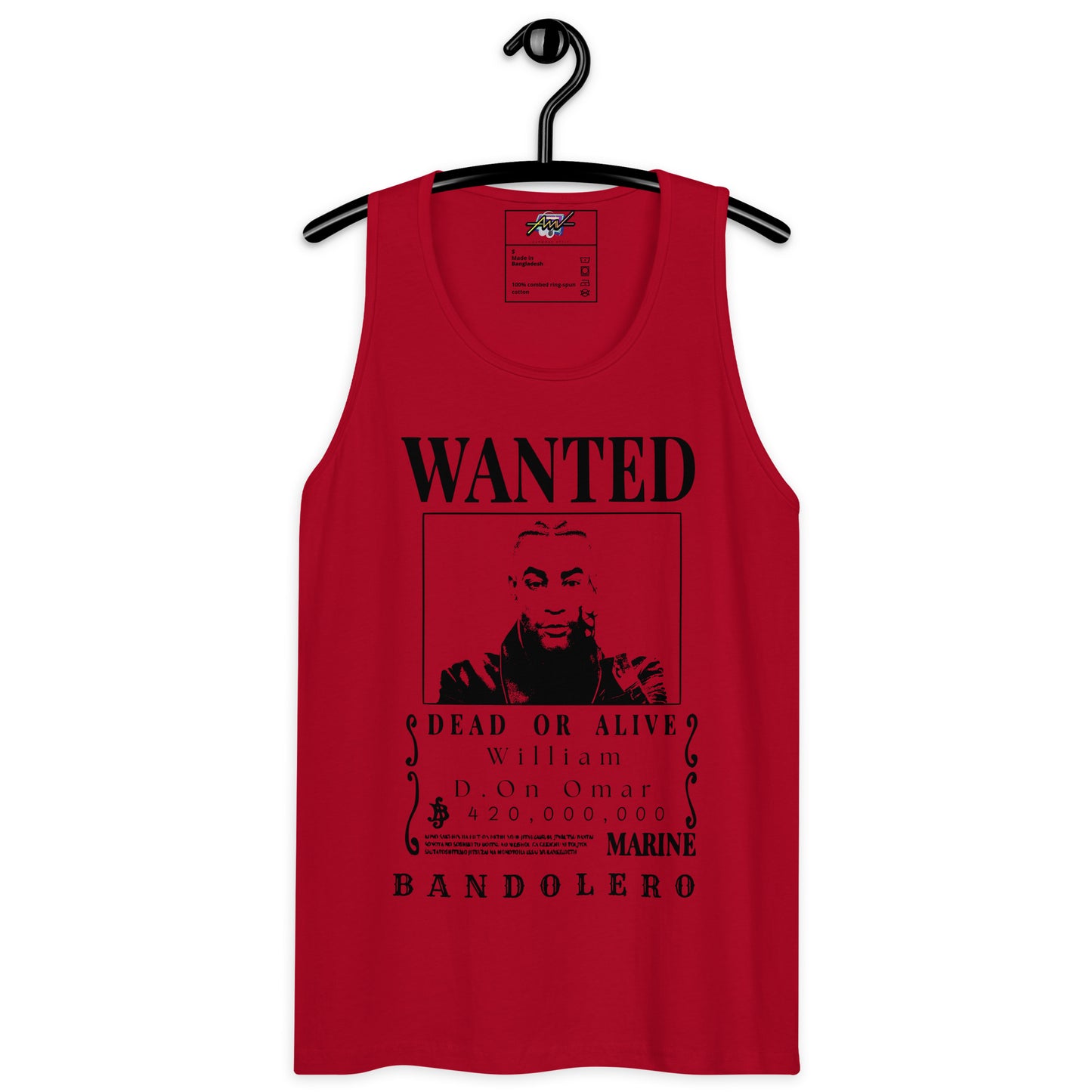 Playera Harmony Style (Tank Top): Wanted William D. On Omar - Don Omar x One Piece