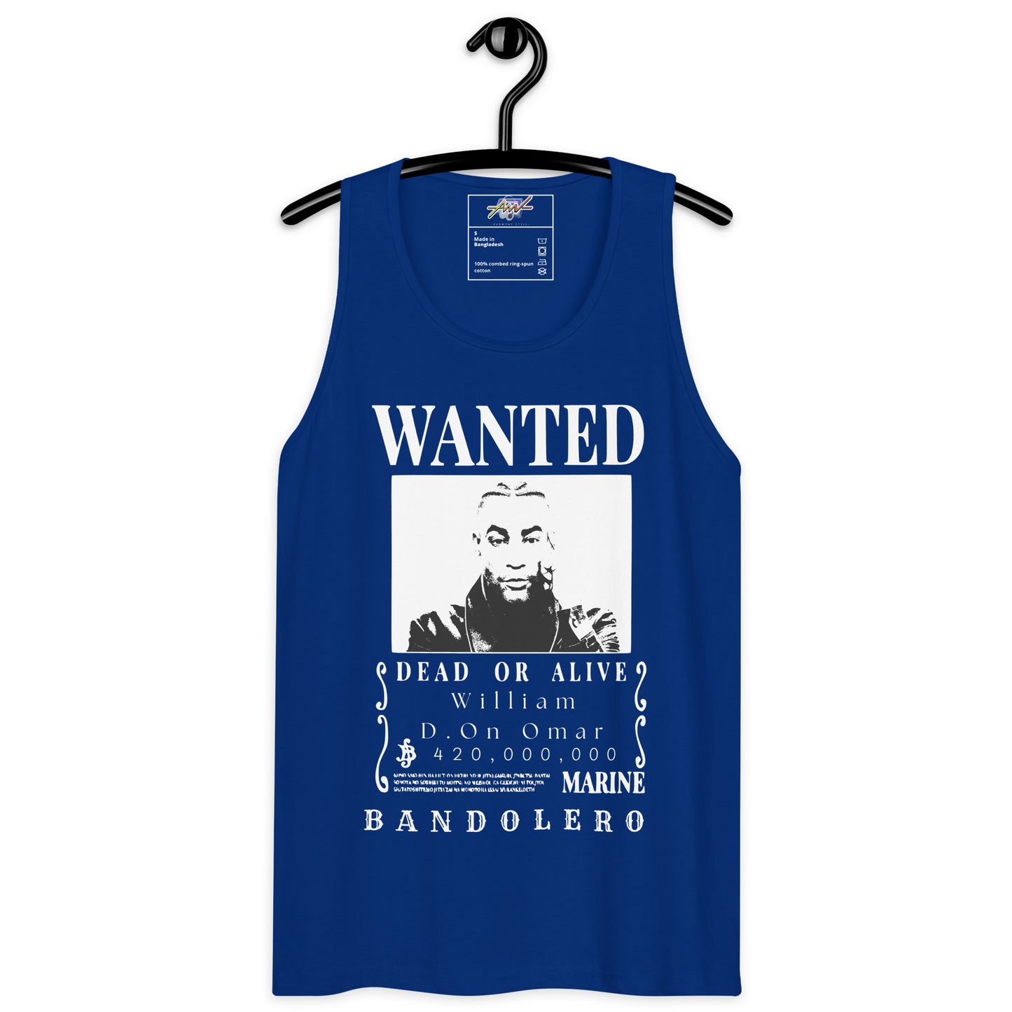 Playera Harmony Style (Tank Top): Wanted William D. On Omar - Don Omar x One Piece