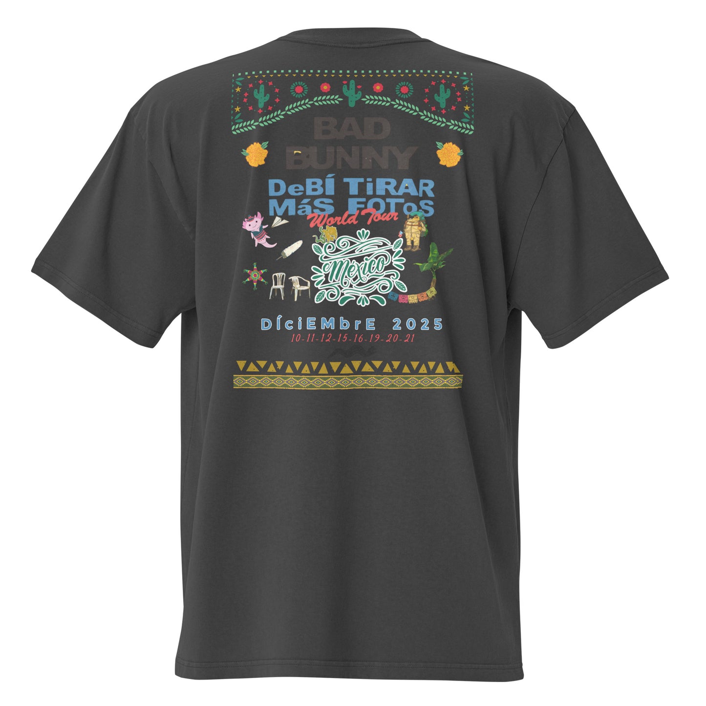 Playera DELUXE: "DfMF World Tour México 2025" Oversize - Bad Bunny