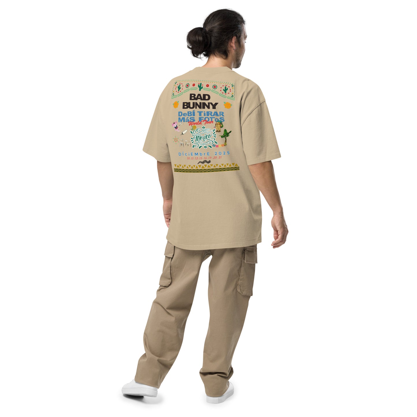 Playera DELUXE: "DfMF World Tour México 2025" Oversize - Bad Bunny