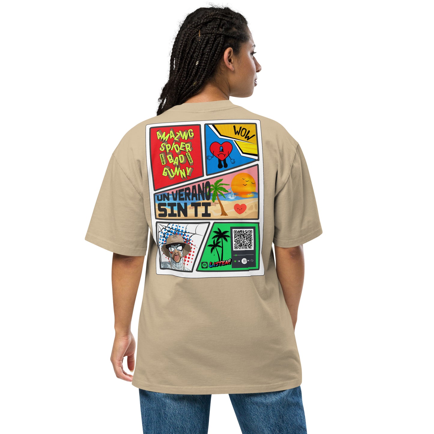 Playera DELUXE: "Spider Bunny" Oversize - Bad Bunny