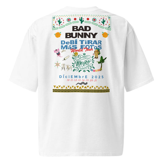 Playera DELUXE: "DfMF World Tour México 2025" Oversize - Bad Bunny