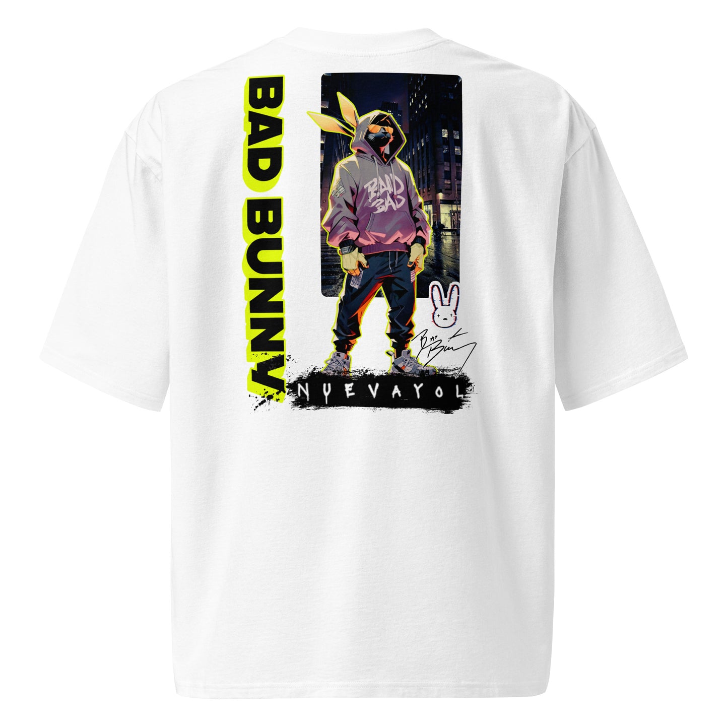 Playera DELUXE: "NUEVAYOL" Oversize - Bad Bunny