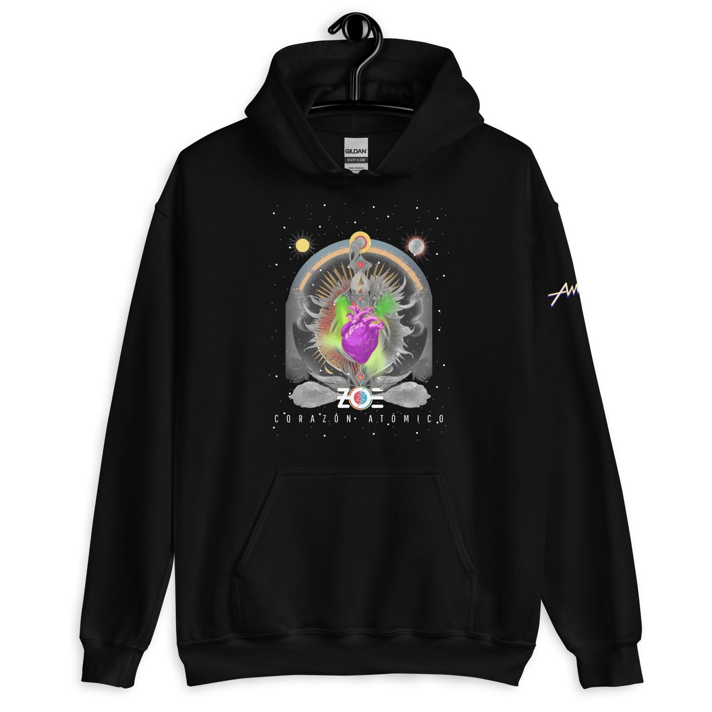 Hoodie Core Vibes: Corazón atómico - Zoé