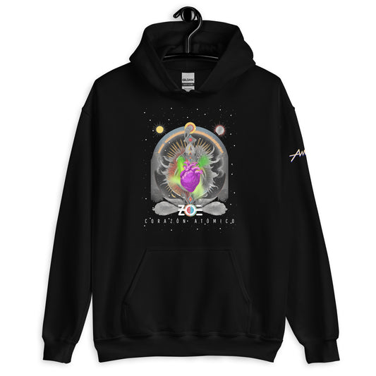 Hoodie Core Vibes: Corazón atómico - Zoé