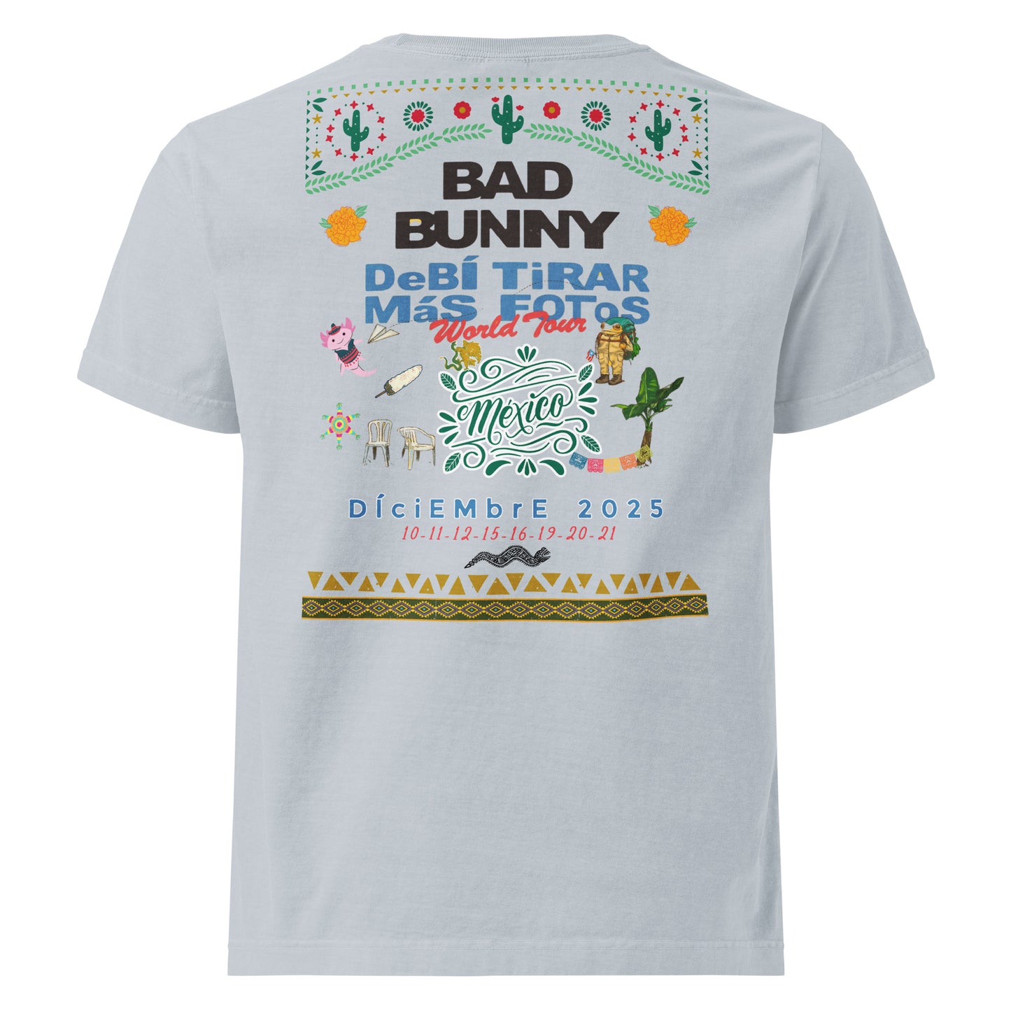 Playera DELUXE: "DfMF World Tour México 2025" Oversize - Bad Bunny