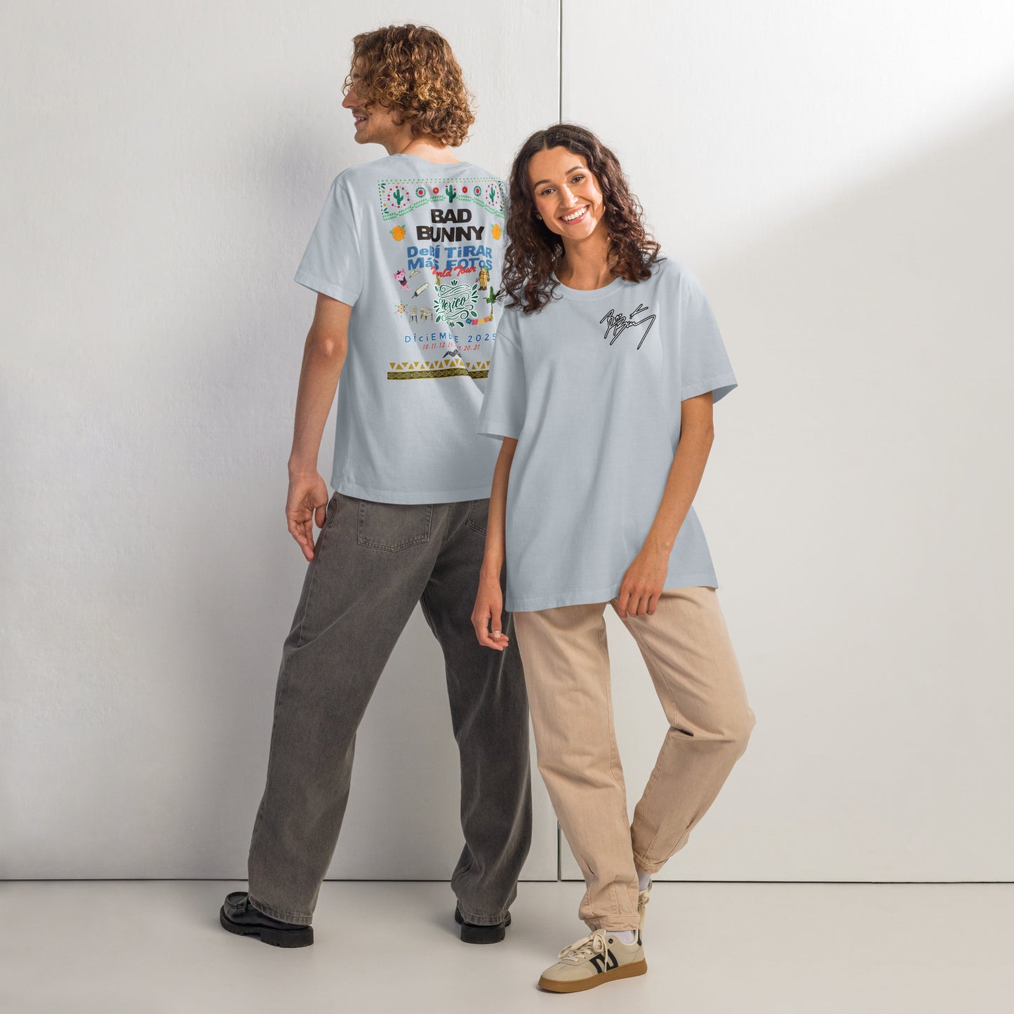 Playera DELUXE: "DfMF World Tour México 2025" Oversize - Bad Bunny