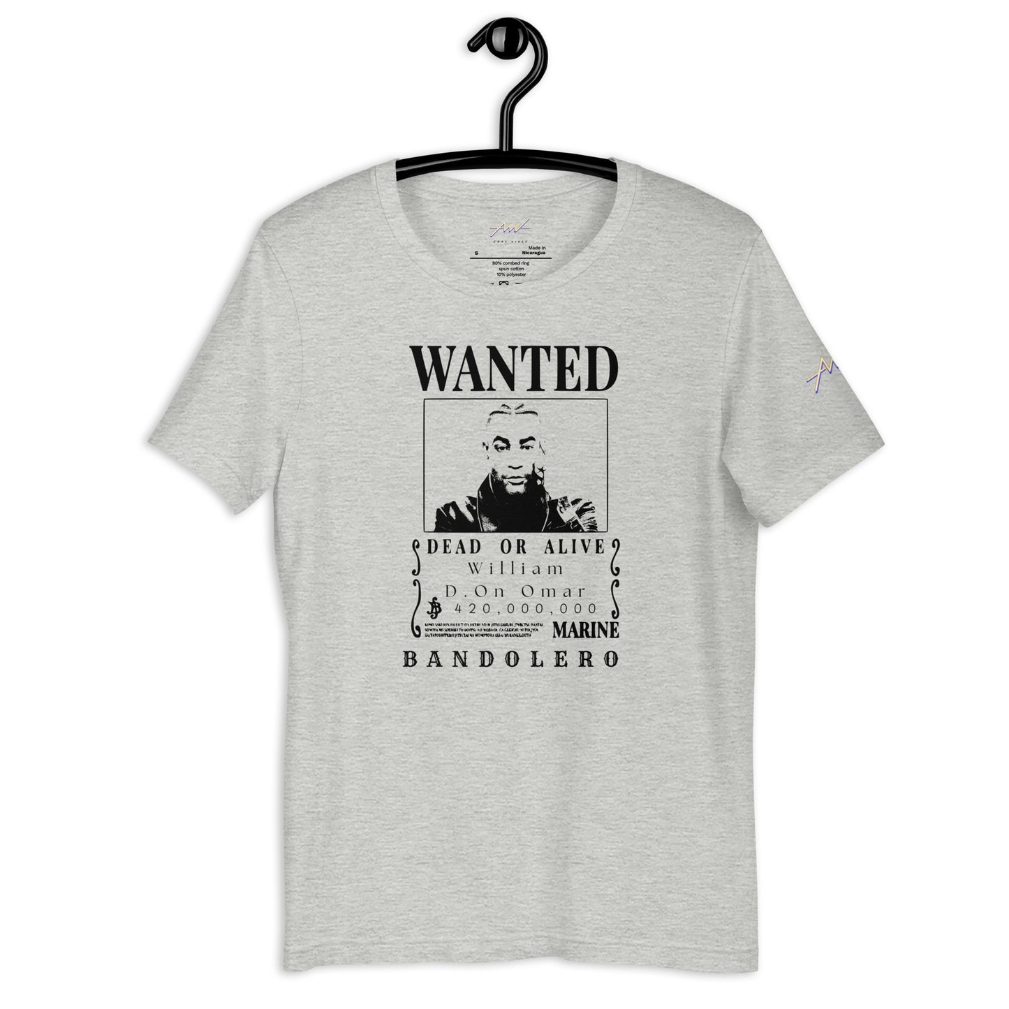 Playera Core Vibes: Wanted William D. On Omar - Don Omar x One Piece