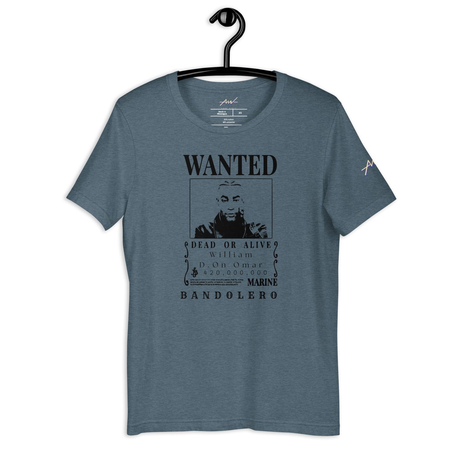 Playera Core Vibes: Wanted William D. On Omar - Don Omar x One Piece