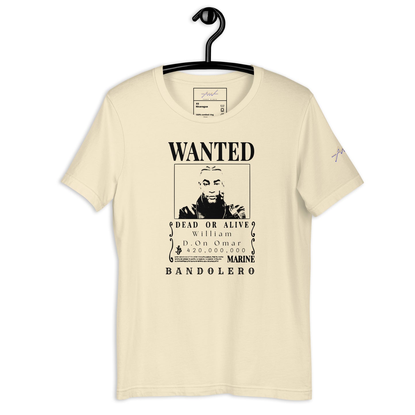 Playera Core Vibes: Wanted William D. On Omar - Don Omar x One Piece