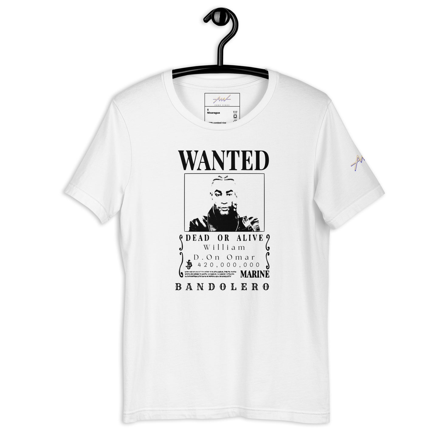 Playera Core Vibes: Wanted William D. On Omar - Don Omar x One Piece