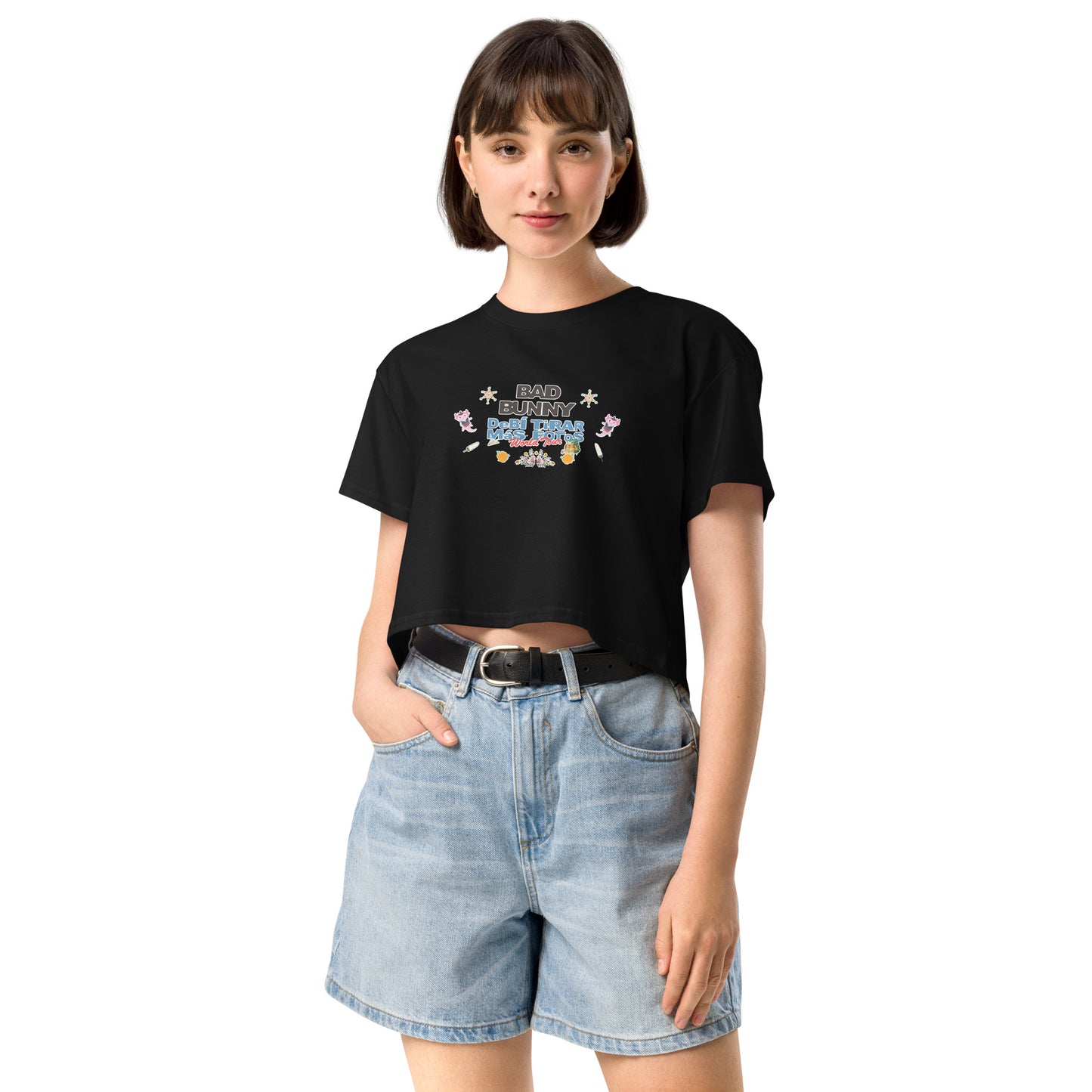 Playera DELUXE: "DfMF World Tour" (Crop top) - Bad Bunny