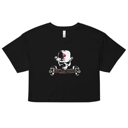 Playera DELUXE (Crop top): Calavera Ska - Panteón Rococo