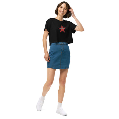 Playera DELUXE (Crop top): Estrella Roja - Panteón Rococo