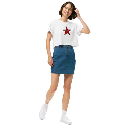Playera DELUXE (Crop top): Estrella Roja - Panteón Rococo