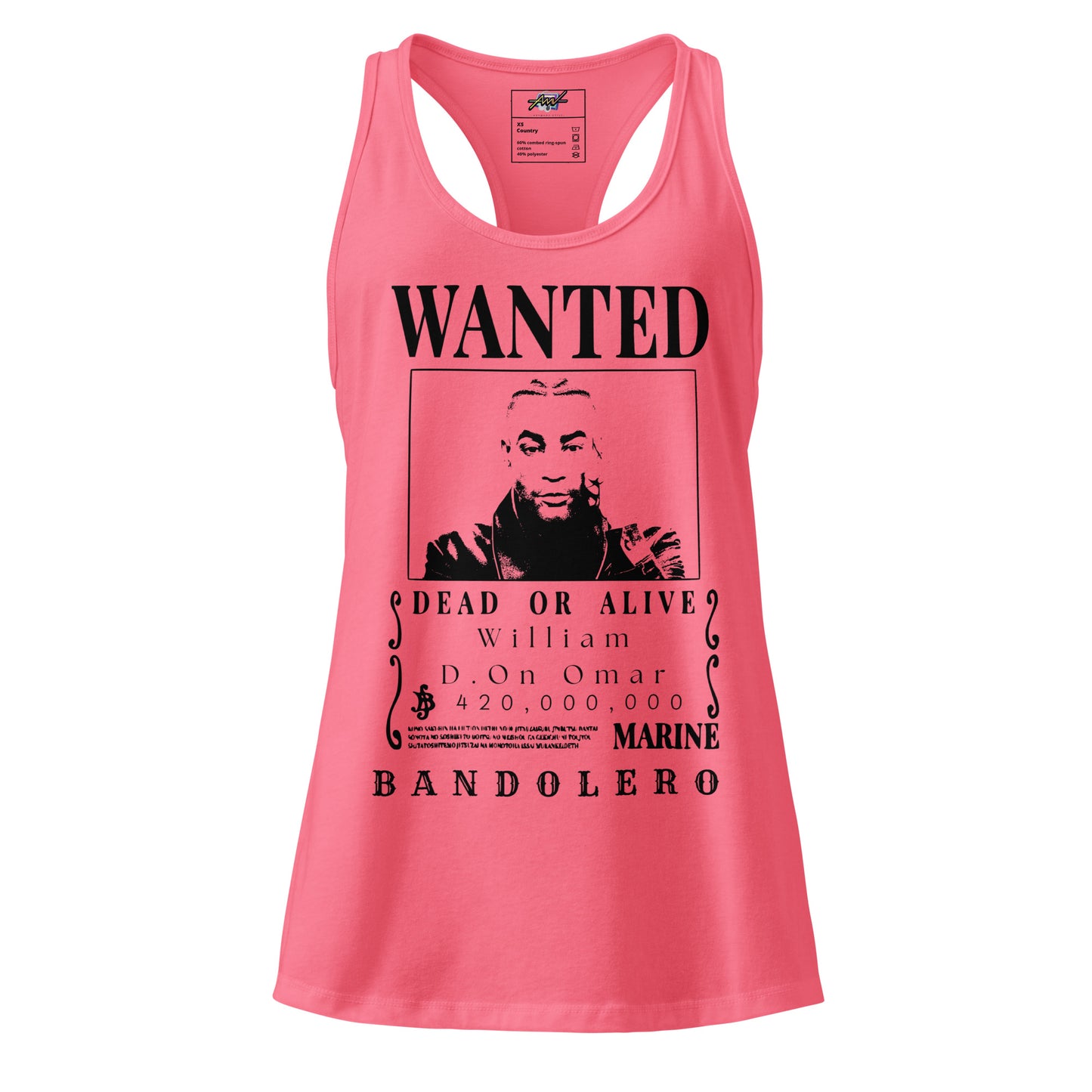 Playera Harmony Style (Tank Top): Wanted William D. On Omar - Don Omar x One Piece